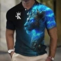印花男士跨境夏季polo衫