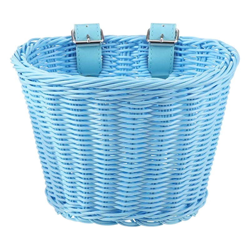 Cesta de almacenamiento tejida scooter andador cesta de bicicleta para niños cesta de verduras cesta de ratán cesta de coche eléctrico grande y pequeño