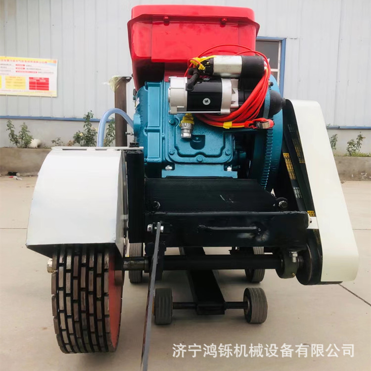 10cm加宽地面开槽机 柴油路面切割机 手推混凝土地面切缝开槽机