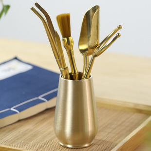 Tea Clip Copper Tea Ceremony Set Cup Washing Clip Kung Fu Tea Clip Tweezers Tea Cup Tea Set Accessories Independent Stand