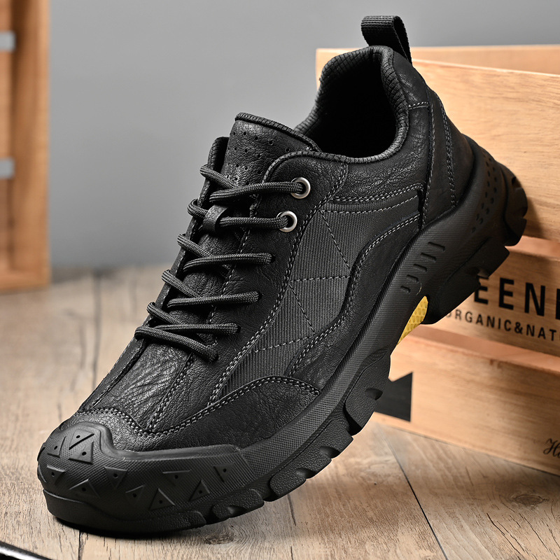 Zapatos transfronterizos de gran tamaño para hombres al aire libre 2024 otoño e invierno nuevos zapatos deportivos casuales Baotou suela gruesa zapatos de senderismo antideslizantes transpirables