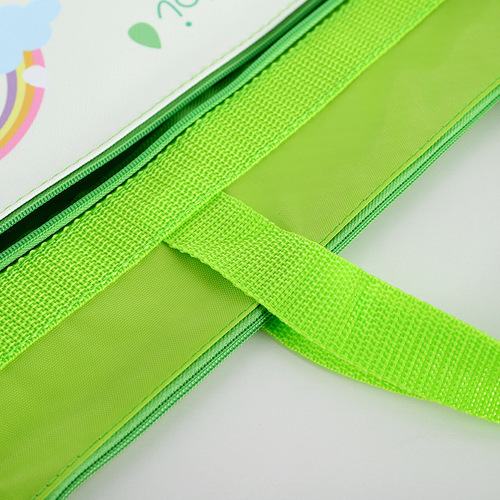 New student PU double-layer portable file bag Gemini Miller tutoring bag large information bag study bag