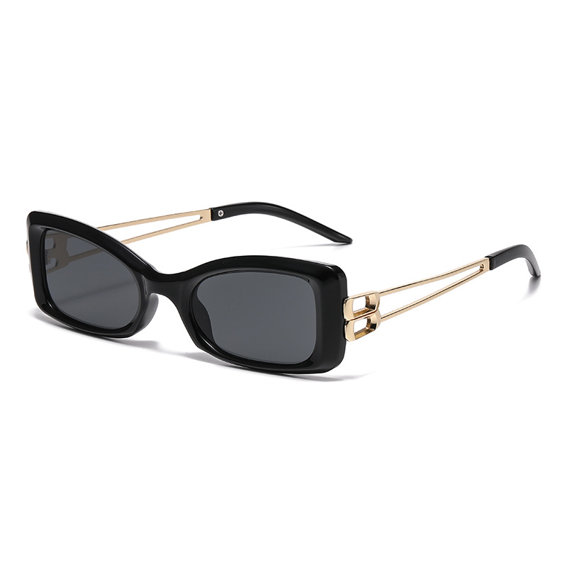 Gafas de Sol Cuadradas de Marco Grande de PC Protección UV380 para Viajes