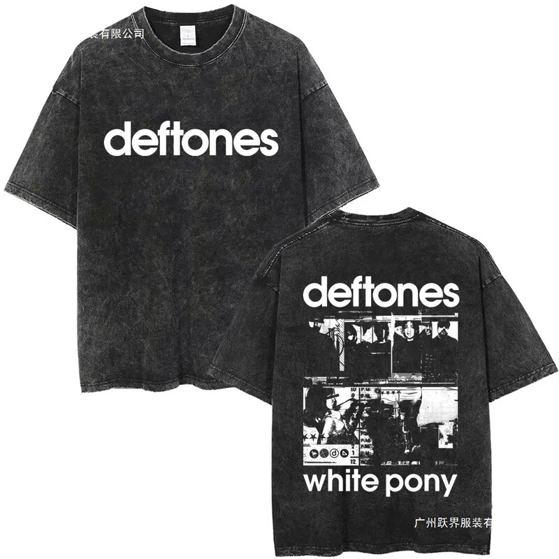 Washed Vintage Rock Band Deftones White Pony T-Shirt, Men's and Women's Alternative Heavy Metal T-Shirt Washed Vintage Rock Band Deftones White Pony T-Shirt, Men's and Women's Alternative Heavy Metal T-Shirt