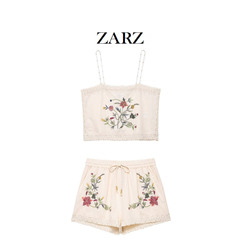 ZARZ 自家製ヨーロッパとアメリカンスタイルの新しい女性のスタイルの刺繍トップス刺繍カジュアルショーツ 5107078
