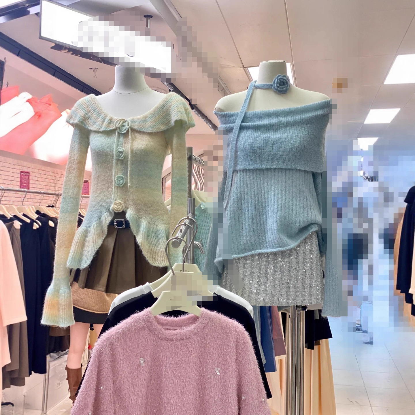 欧美外贸女装毛衣针织衫 大朗毛衣库存服装 广州十三行精品女装衫