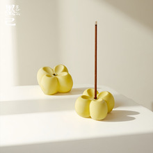 墨己ins高颜值桂花线香插简约石膏四叶草摆件香托创意室内摆件