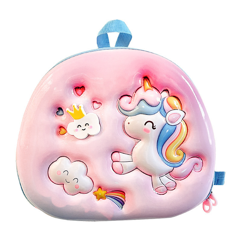 Bolsos para niños de 1 - 3 - 5 años de edad, bolsas de cáscara dura EVA, mochila de caricatura lindo pony, mochila accesorios para niños y niñas