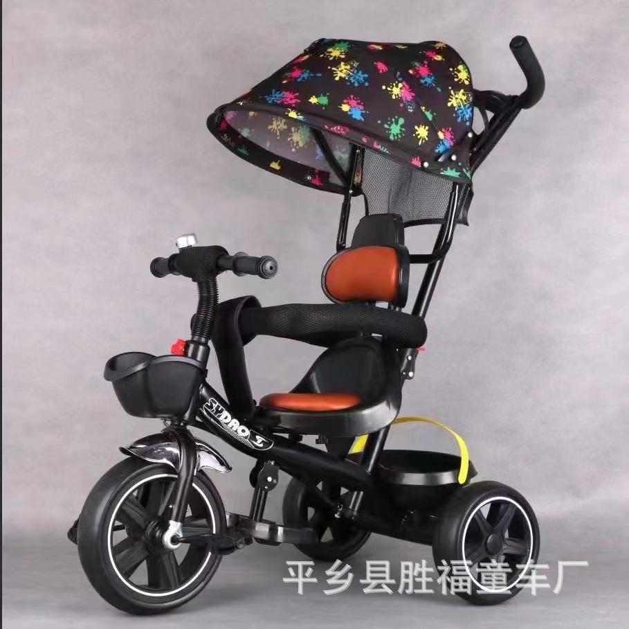 Los fabricantes de suministro de los niños triciclo bebé pedal bicicleta de tres ruedas cuatro en una mano empuje triciclo de los niños