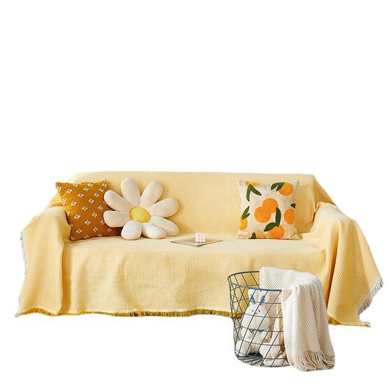 Cotton Linen Sofa Towel Simple Sofa Cover Cloth Full Cover Four Seasons Universal Sofa Cushion Anti-cat Scratch Machine Washable Nordic Style