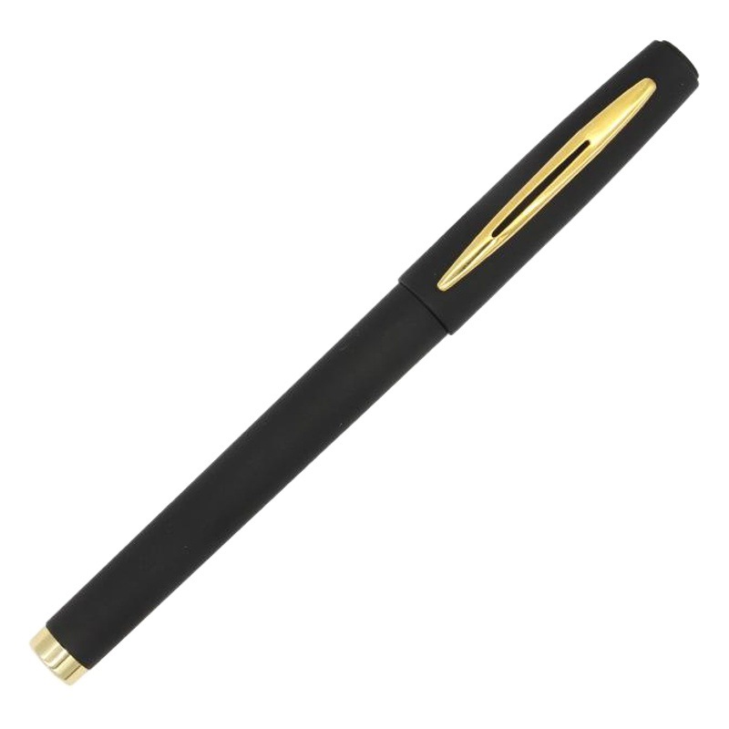 Business Signature Pens with Custom Logo Printing, Promotional Pens, Black Matte Gold and Silver Pen Clips, Gel Pens