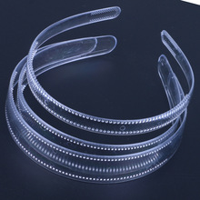 韩版ABS透明塑料毛胚发箍DIY包布头箍宽平面有齿无齿塑料发饰配件