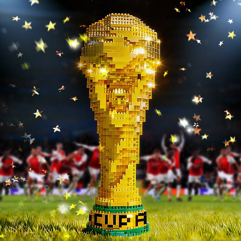 Cross-Border Popular World Cup Hercules Cup Football Micro-Particle Boys' Educational Building Block Toy Gift Dropshipping Cross-Border Popular World Cup Hercules Cup Football Micro-Particle Boys' Educational Building Block Toy Gift Dropshipping