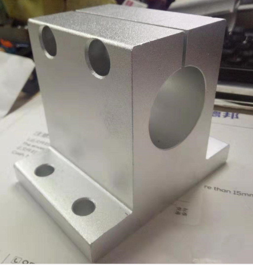 中心高加高光轴固定座4个安装孔2个锁紧螺丝支撑座中心加高底座