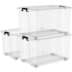 送料無料プラスチック収納ボックス車輪付き家庭用衣類おもちゃキルト子供文具整理ボックス収納ボックスマルチカラー