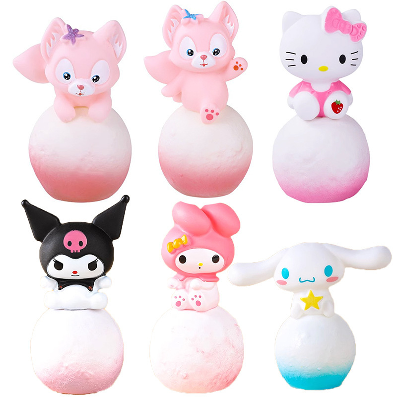 Children's Kuromi Birthday Cake Decoration Bunny Luminous Ball Light Ball Ornaments Happy Birthday Cartoon Plug-In Children's Kuromi Birthday Cake Decoration Bunny Luminous Ball Light Ball Ornaments Happy Birthday Cartoon Plug-In