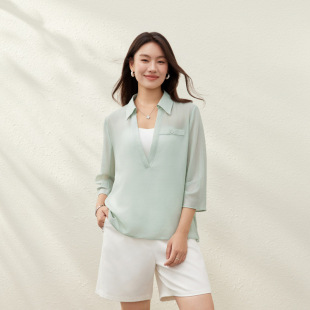 [Lime Bubble] Love Summer Style 100% Lyocell Lazy Shirt Slim Show Plus Size Women's Fat mm Summer New Style