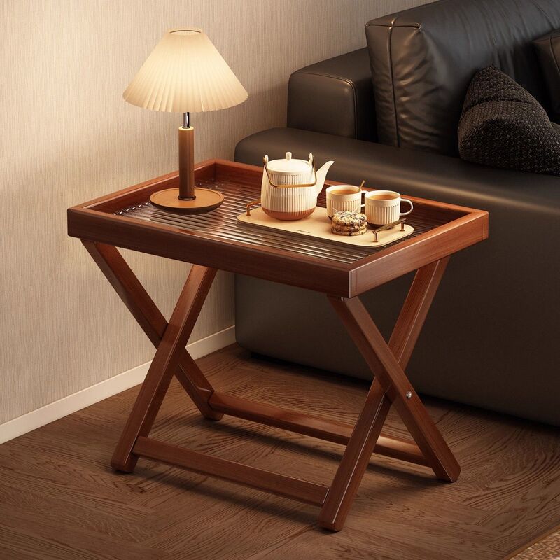 Living Room Coffee Table with a Sense of Design, Foldable Table for Home Use, Sofa Side Table, Vintage Storage Small Coffee Table, Light Luxury, High-End Feel, Lightweight