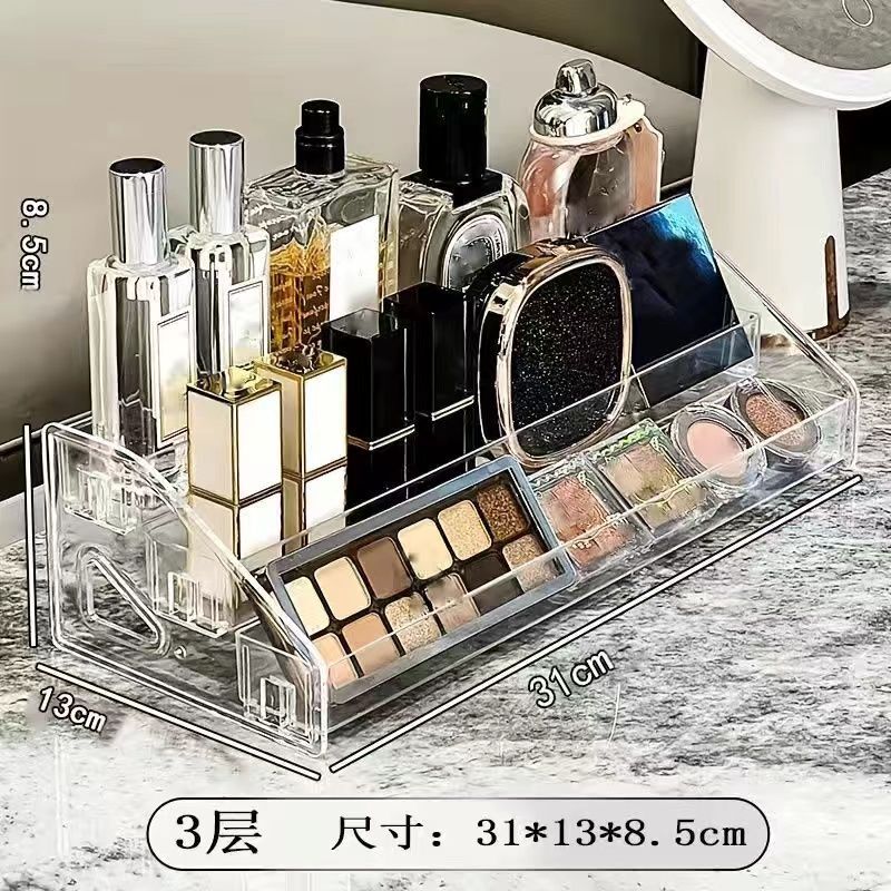 亚克力阶梯展示架盲盒收纳架吧唧收纳多层透明展示架化妆品置物架|undefined