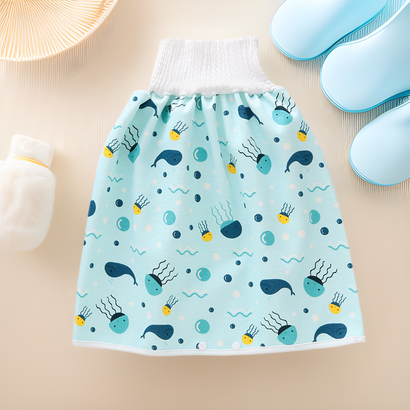 Baby Girl's Diaphragm Skirt Bed-Wetting Artifact Baby's Men's and Children's Leak-proof Diaper Cushion Diaper Training Pants Men's Treasure