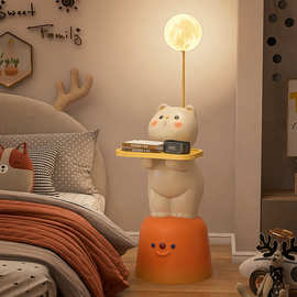 网红创意儿童床头柜带灯卧室可爱床边柜小型床头置物架卡通边几小