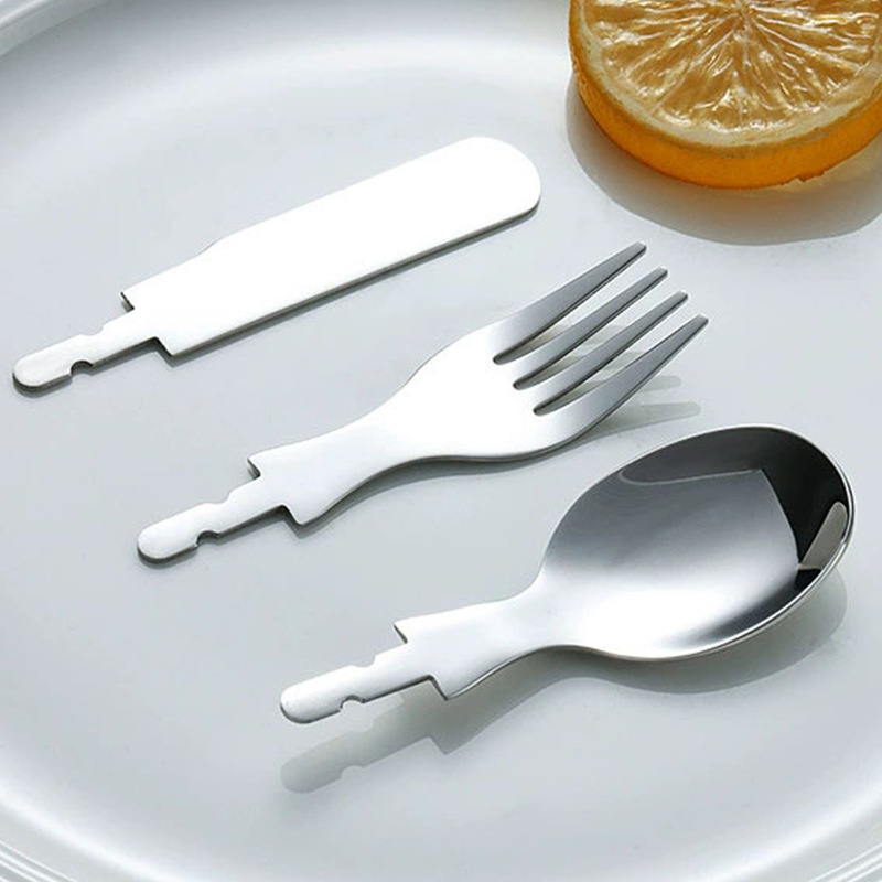 304 ステンレス鋼洋食ナイフ、スプーン、フォーク、半製品デザートクリームナイフアクセサリー、ベビー用品、ベビーフードスプーンヘッド|undefined