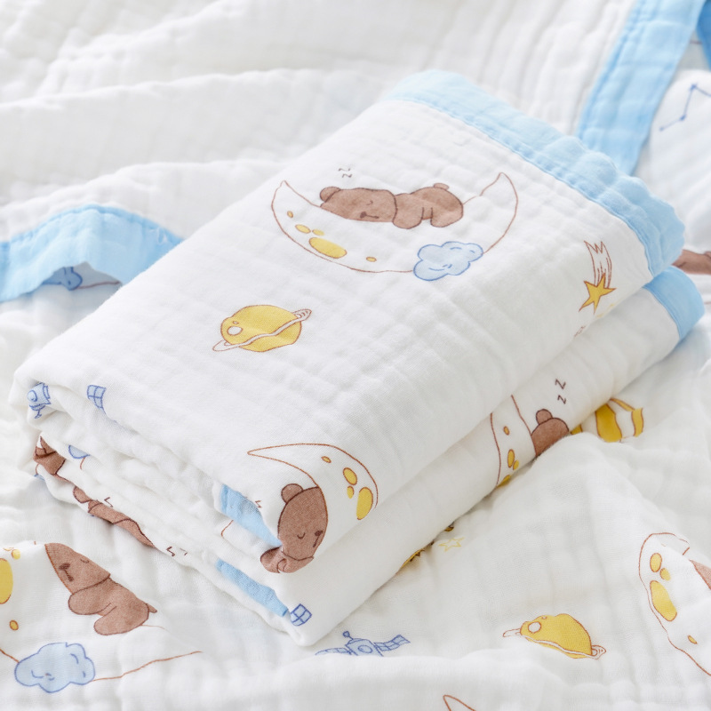 Baby Bath Towel Newborn Gauze Class a Newborn Baby Children's Bath Towel Cotton Six-Layer High Density Towel Cover Blanket Baby Bath Towel Newborn Gauze Class a Newborn Baby Children's Bath Towel Cotton Six-Layer High Density Towel Cover Blanket