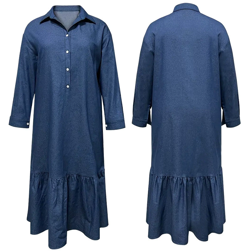 218717 Трансграничная европейская и американская внешняя торговля женской одеждой, элегантное и стильное платье с длинными рукавами и лацканами, прямая продажа с фабрики