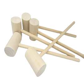 厂家直销实木迷你小锤子敲星球蛋糕木锤儿童平头玩具小木槌现货