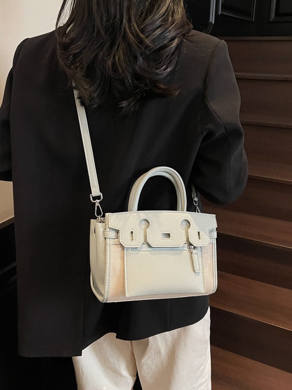 Transfronterizo nuevo estilo de tendencia europea y americana retro empalme bolso de gran capacidad de alto impacto de color de viaje mochila de hombro