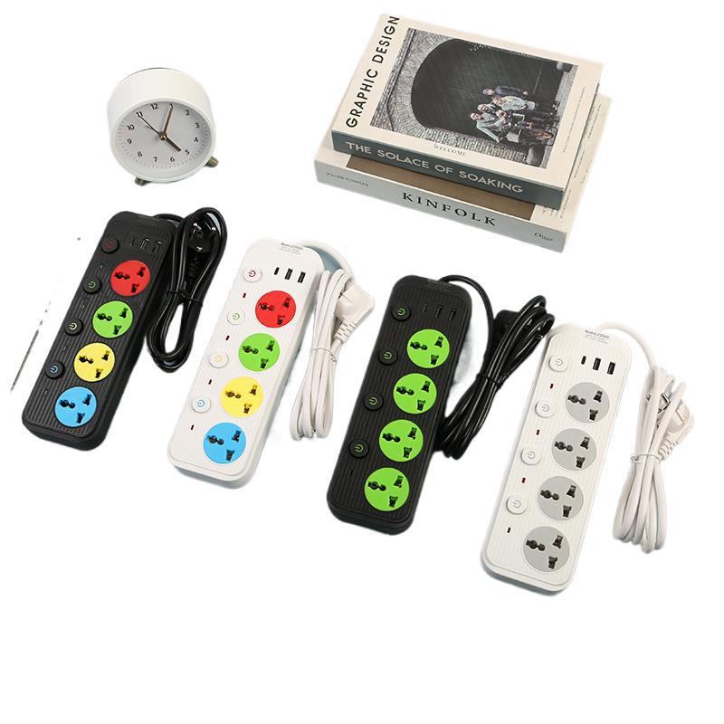 义乌外贸插座智能多功能厂家直销插板带USB 2个+Type-c1个欧美英