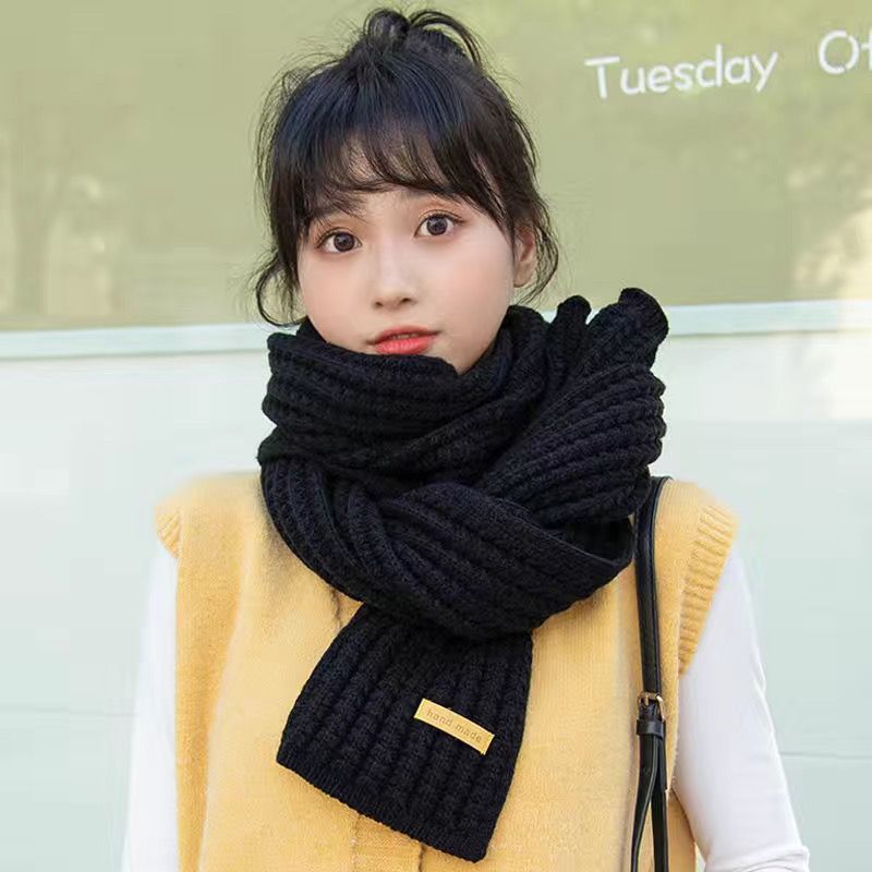 女性用スカーフ、冬用多用途、暖かい、カップル、学生、ネックプロテクター、模造カシミヤニットウール、女の子用スカーフ、男性用高級スカーフ|undefined