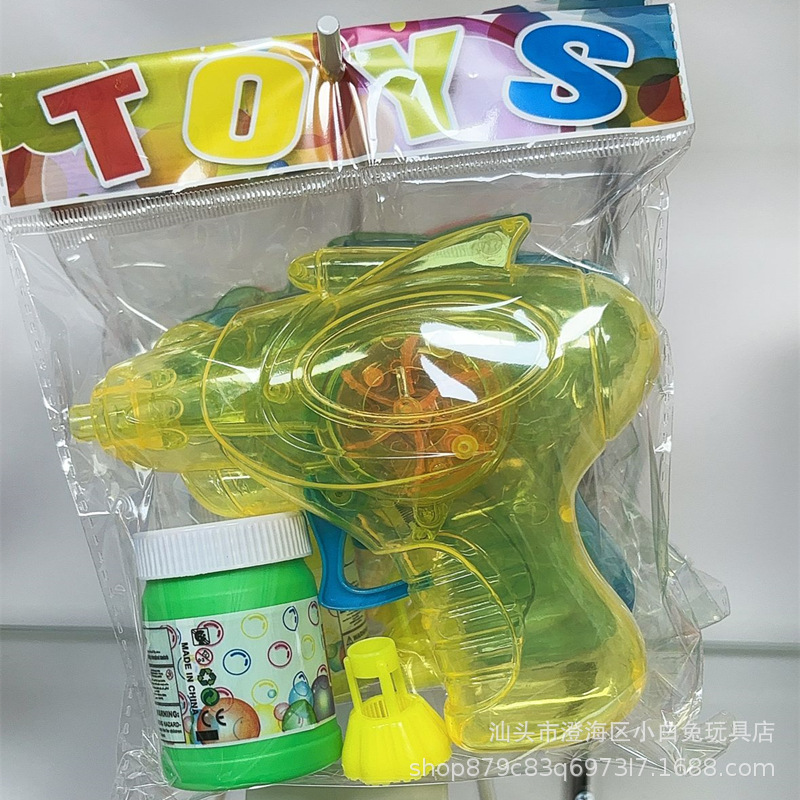 Niños comercio exterior al aire libre padres-hijos juegos casuales burbujas juguetes / luz de inercia transparente espacio burbujas pistola / bolsa