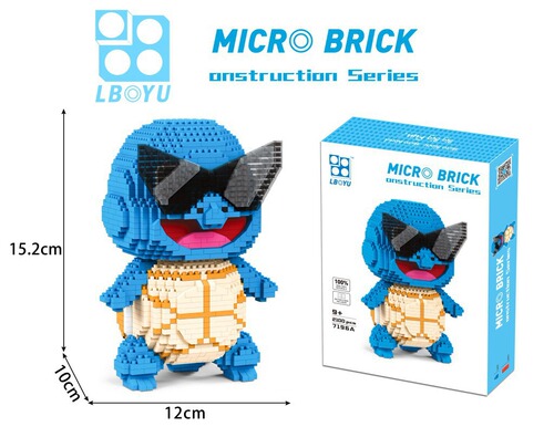 BOYU creative educational diamond micro-assembly plug-in educational leisure building blocks 7195A-7198A cartoon series