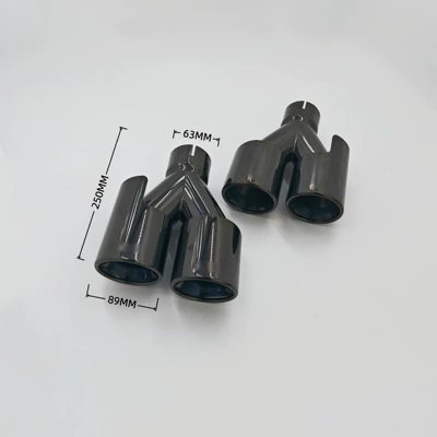 Exhaust pipe – black stainless steel decorative tailpipe