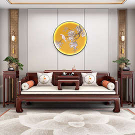 6新中式酸枝木罗汉床现代古典红木仿古禅意沙发床小户型罗