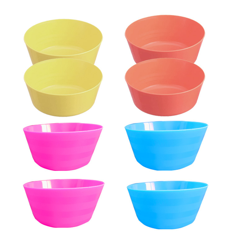 亚马逊塑料碗网红碗儿童碗家用米饭汤碗创意儿童成人防摔碗