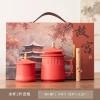 Forbidden City Wen Founder's Cup (without pattern) 3-piece set - Palace Red