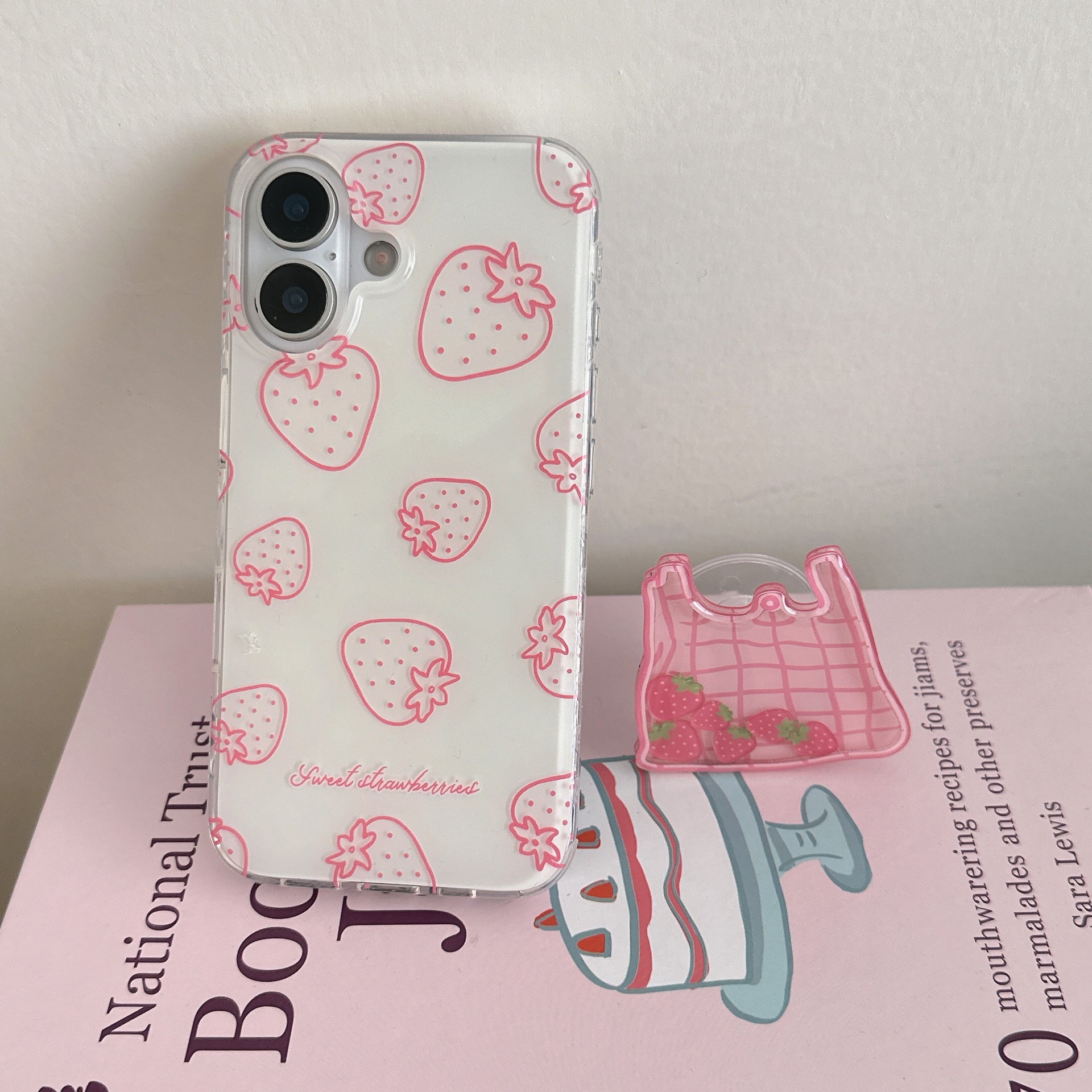 Simple verano fruta fresa Sydney apta para Apple 15/16 funda para teléfono 15ProMax nuevo 14/13 femenino 16PM