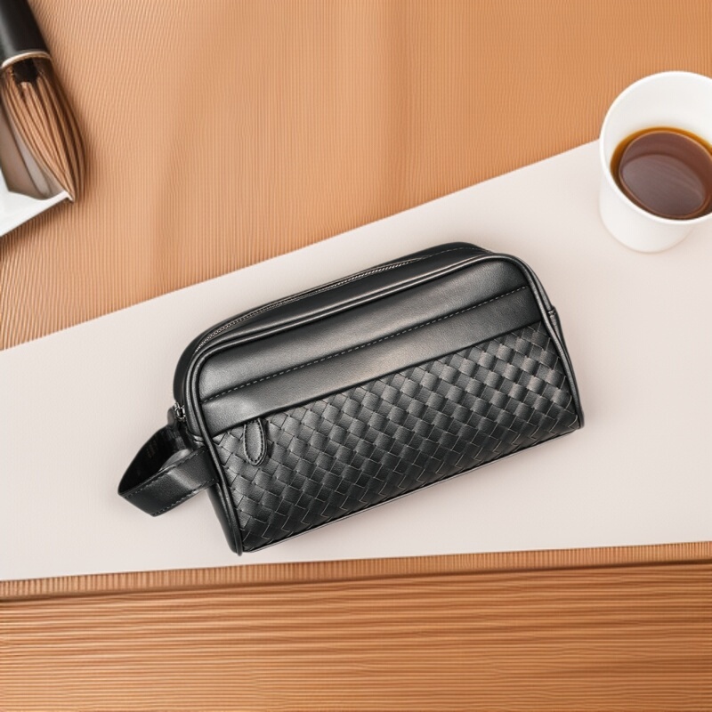 Horizontal Woven Patchwork Clutch Bag, Lightweight Business Clutch Bag, Men's Chest Bag, High-End Crossbody Bag