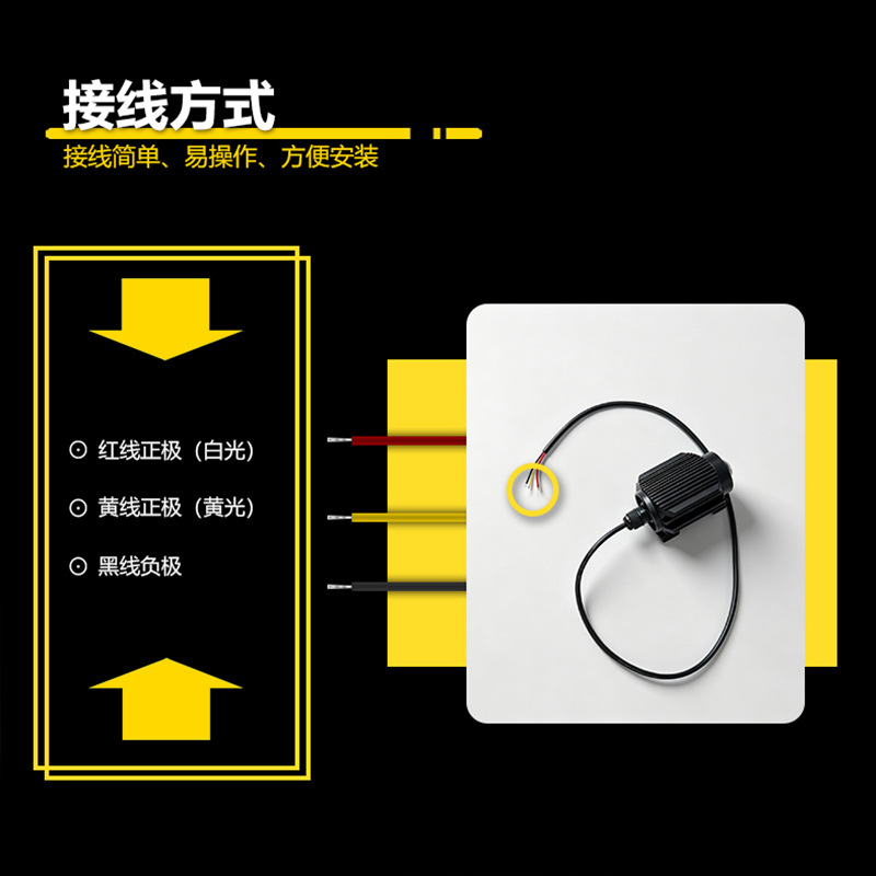 Faro LED para motocicleta, popular faro externo de doble color con lente blanca de alta luminosidad, suministro directo del fabricante. image 4