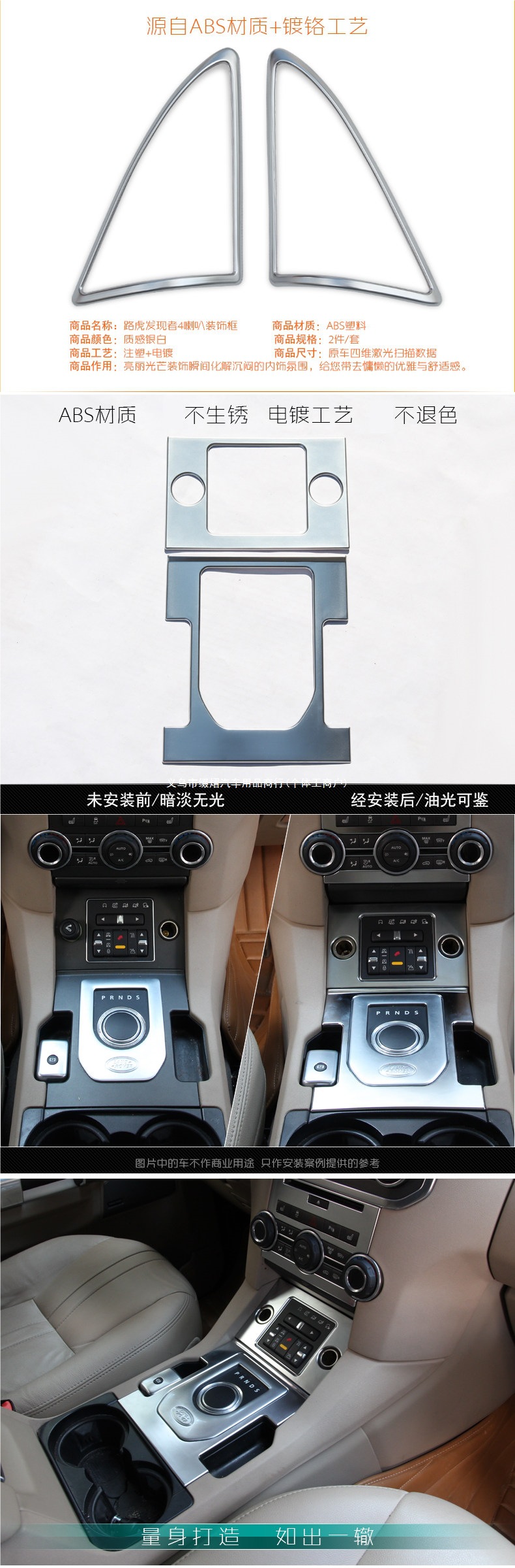 Suitable for Land Rover Discovery 4 interior trim, gear shift panel knob, center console, scratch-resistant window lift button decoration and modification