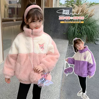 2025女童冬季加绒加棉加厚棉服020加绒翅膀毛毛衣外套