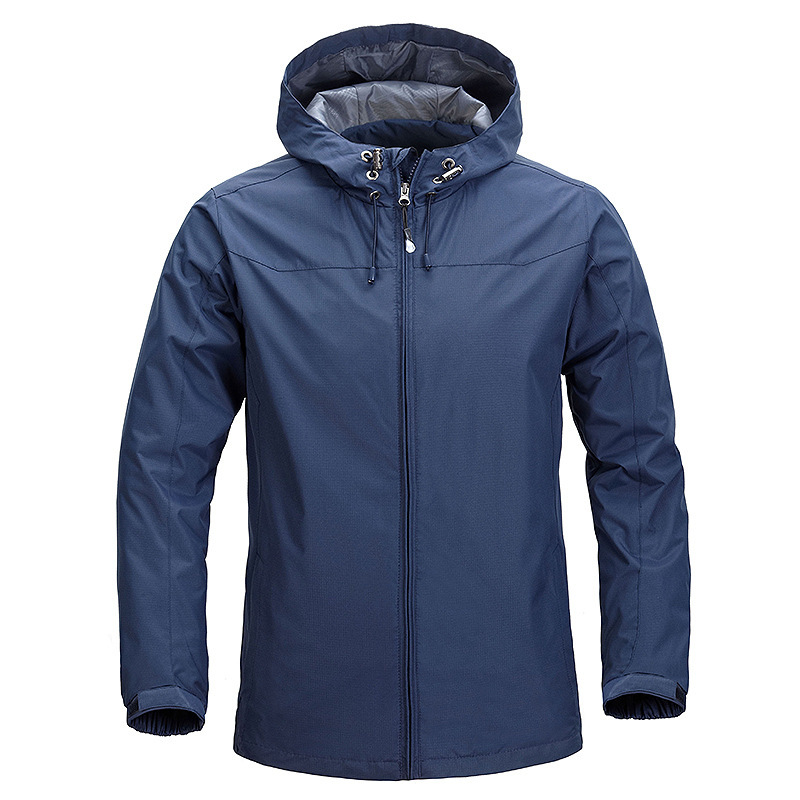 Chaqueta de asalto encapuchada hombre abrigo a prueba de viento de color sólido deportivo al aire libre impermeable lluvia ropa de montaña ropa de compra de grupo