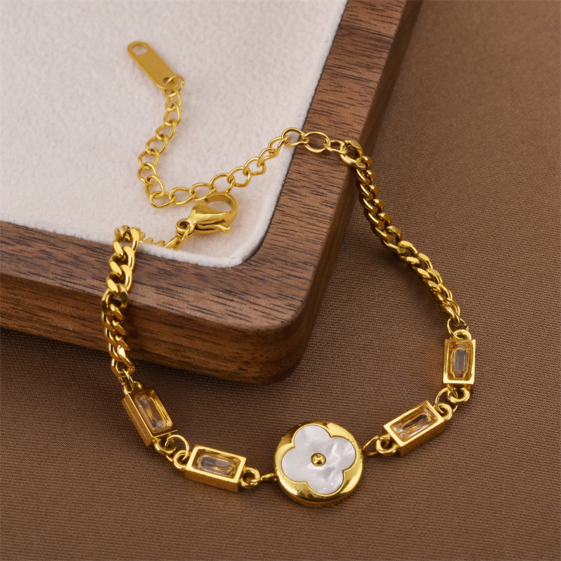 Joyas transfronterizas europeas y americanas Pulsera de acero de titanio de todo fósforo Versión coreana del temperamento bohemio Pulsera de acero de titanio que no se desvanece Joyería femenina