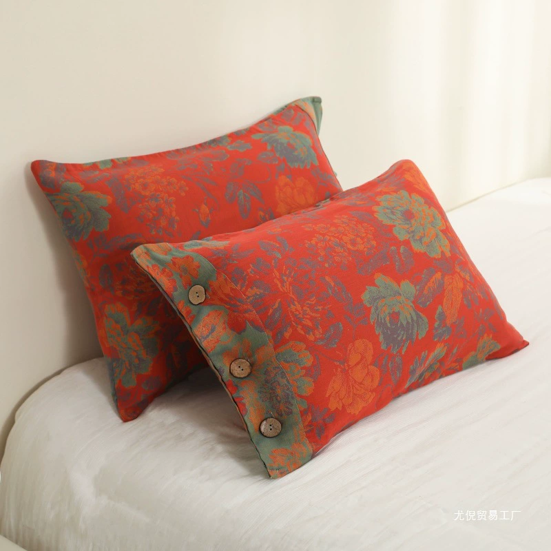 Оптовая продажа хлопчатобумажная двухслойная марля пара наволочки 4060 дышащая всасывающая одна подушка для взрослых