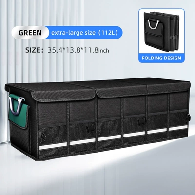 Car trunk storage box Car storage bag/box - super-large-903530-capacity-112l-pine-green