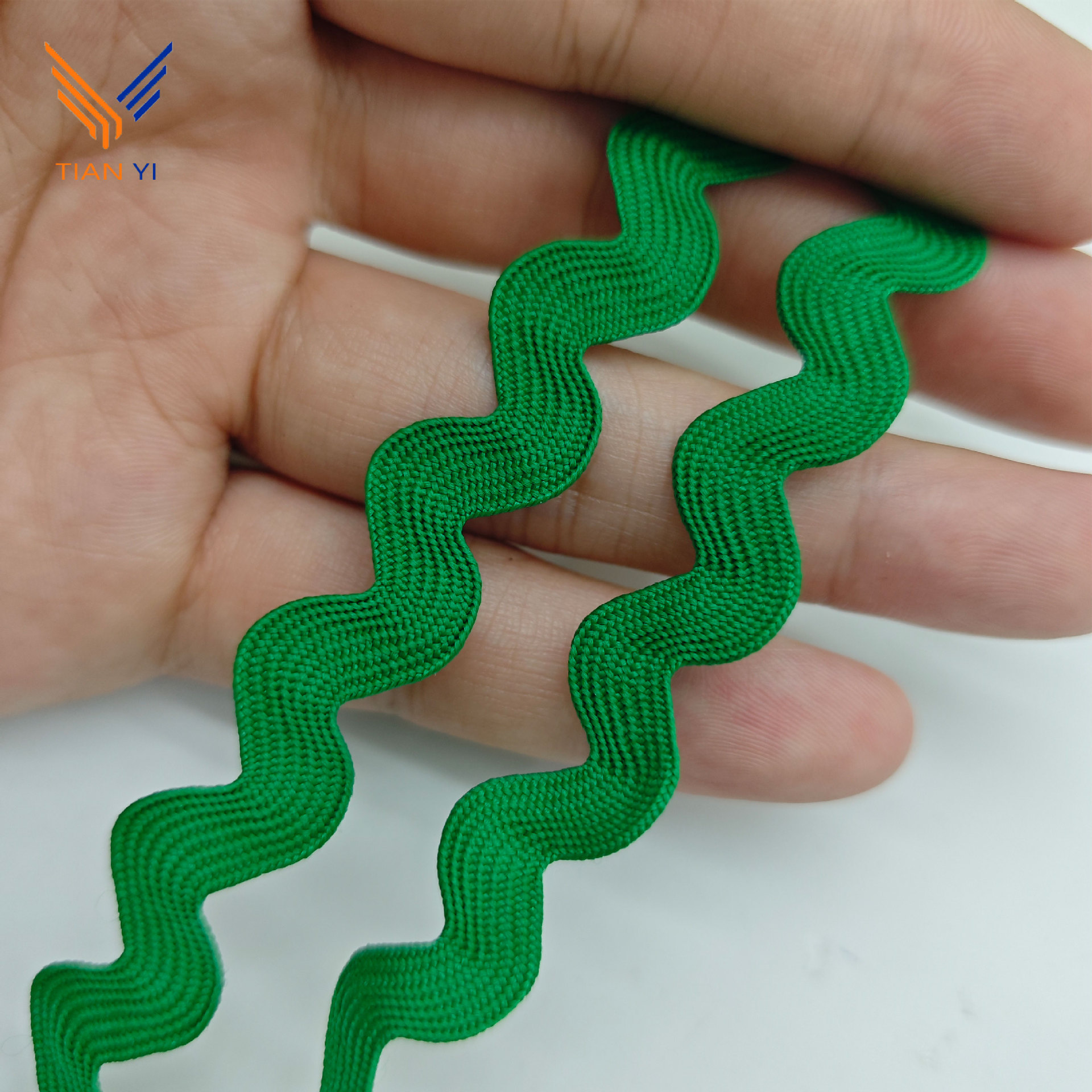 9MM tejido con borde curvo correas onduladas cortina almohada decoración de mochila Lolita Hanfu encaje en forma de S accesorios