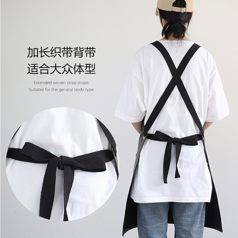 Transfronterizo Amazon nuevo delantal de PU cuero retro celebridad de Internet peluquero ropa de trabajo herramienta delantal fábrica de origen