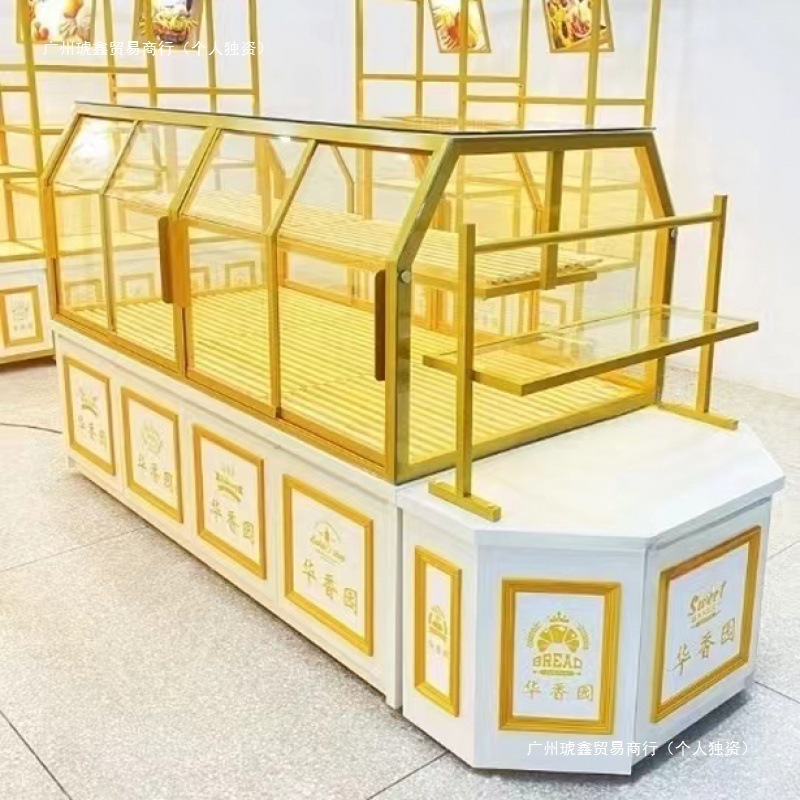面包柜面包展示柜玻璃展柜货架蛋糕店柜台商用实木中岛柜边柜展柜